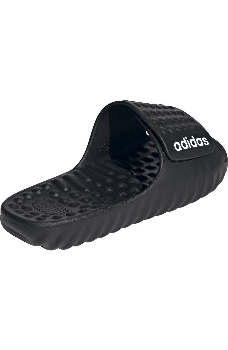 adidas Gender Inclusive Adissage Bubble 360 REC Slide Sandal, Alternate, color, Core Black/ White/ Core Black