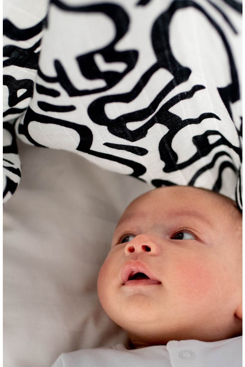 x Keith Haring XL Sensory Organic Cotton Muslin Blanket, Alternate, color, KH PRINT BABY