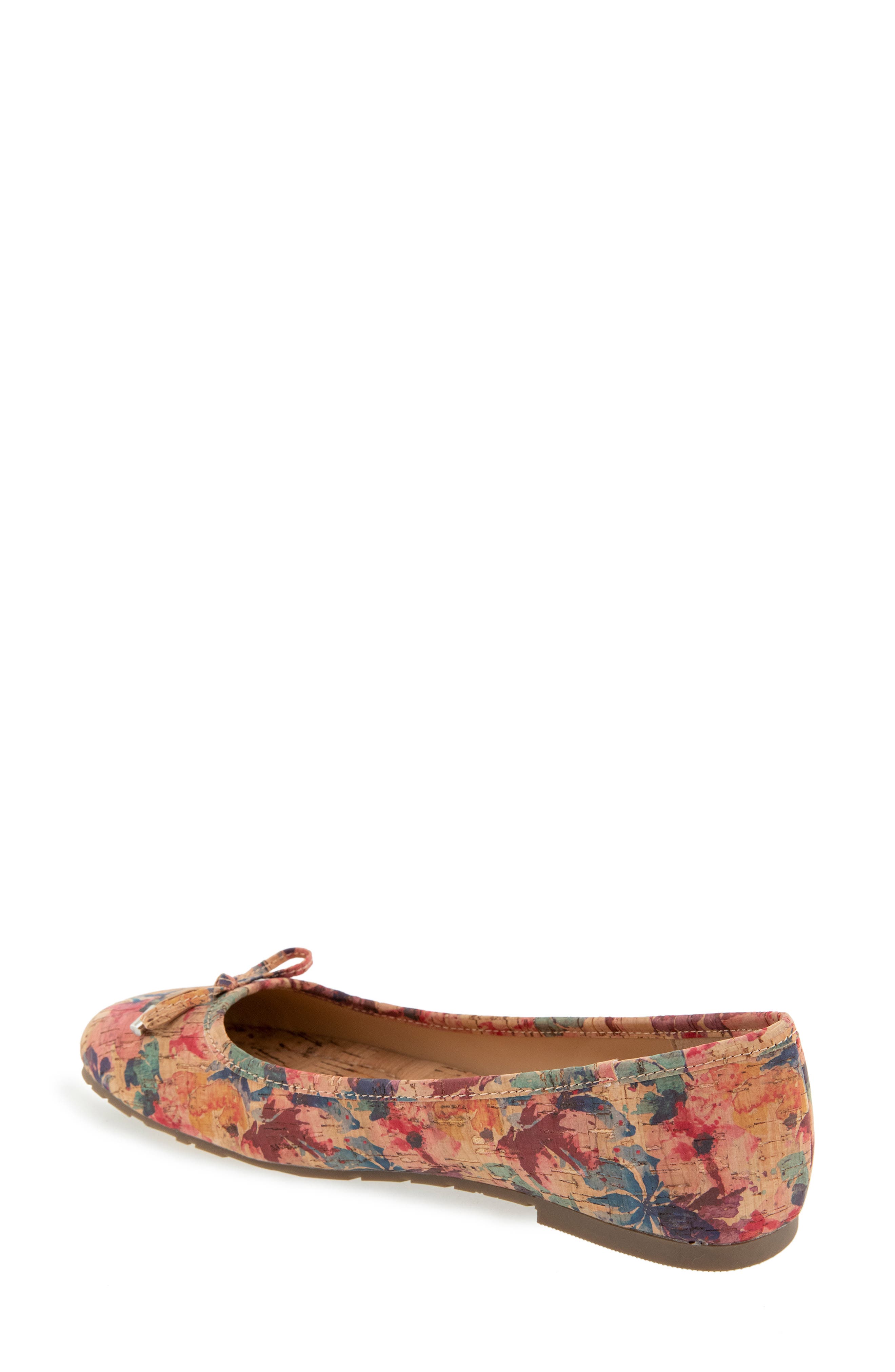 Elstree Ballet Flat, Alternate, color, PANSY FLORAL CORK