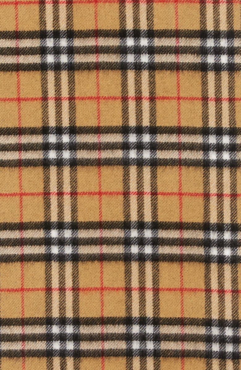 Burberry Reversible Vintage Check Cashmere Scarf, Alternate, color, 