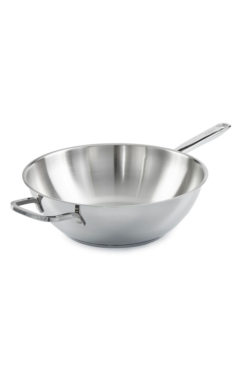 DiNA Helix 12-Inch Wok Pan, Main, color, SILVER