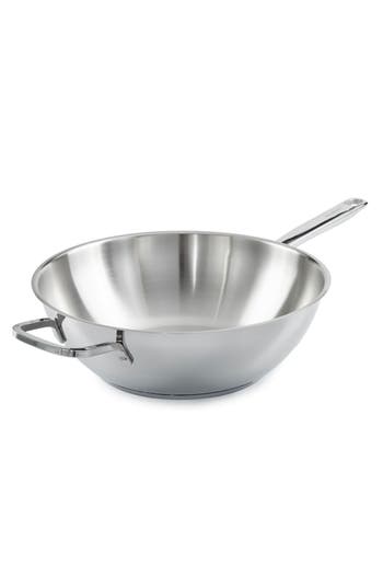 Berghoff Dina Helix 12-inch Wok Pan In Silver