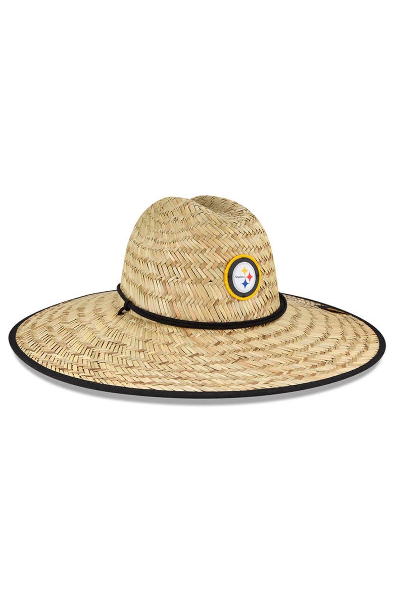 New Era Men's New Era Natural Pittsburgh Steelers NFL Training Camp Official Straw Lifeguard Hat, Alternate, color, Natural