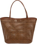 Reformation Isabella Woven Rattan Tote