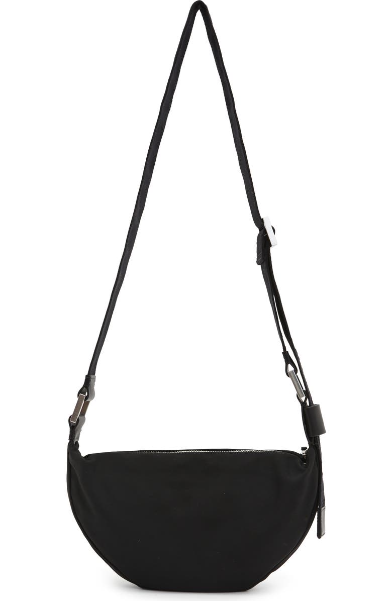 AllSaints Half Moon Nylon Crossbody Bag, Alternate, color,