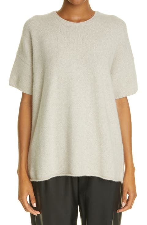 Loulou Studio Izaro Oversize Wool Blend Short Sleeve Sweater