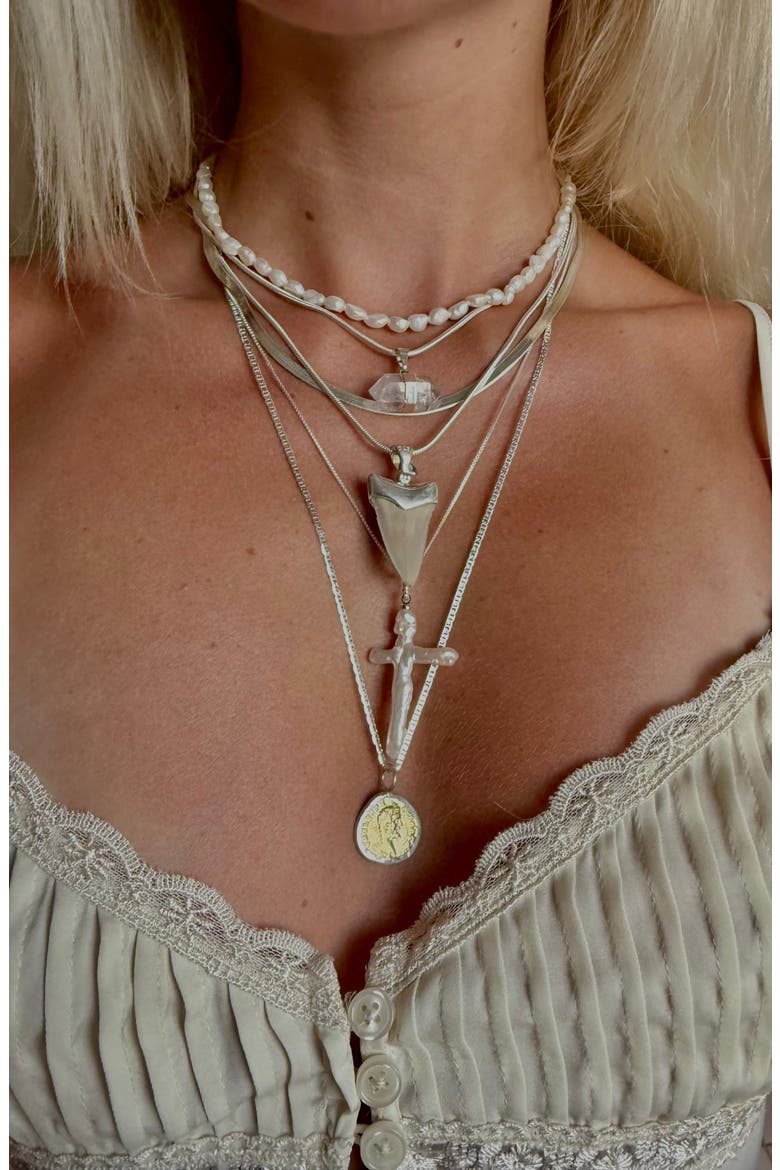 Anamarie Freshwater Pearl Necklace, Alternate, color, WHITE