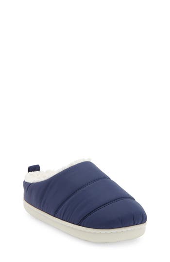 Nordstrom Rack Kids' Fleece Lined Puff Slipper In Blue