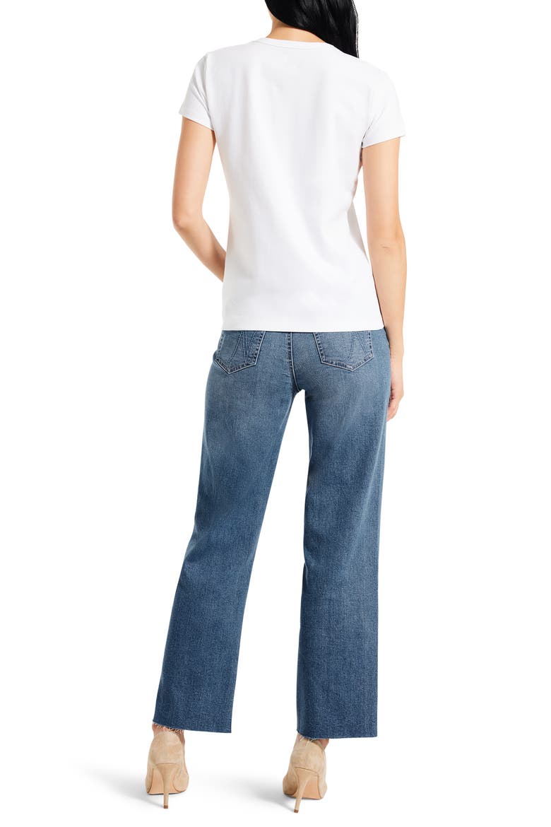 Perfect V-Neck Cotton Blend T-Shirt, Alternate, color, PAPER WHITE