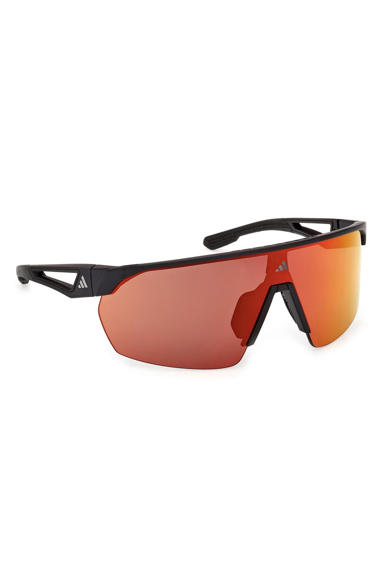 adidas Shield Sunglasses, Alternate, color, Matte Black / Roviex Mirror