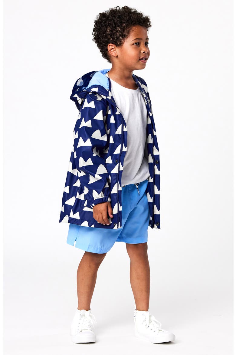 Kids' Peak to Peak Waterproof Rain Jacket, Alternate, color, NAVY