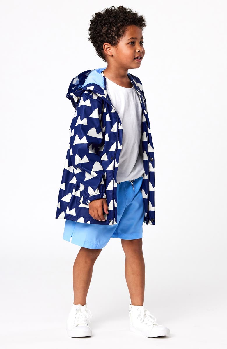 Snapper Rock Kids' Peak to Peak Waterproof Rain Jacket, Alternate, color, Navy