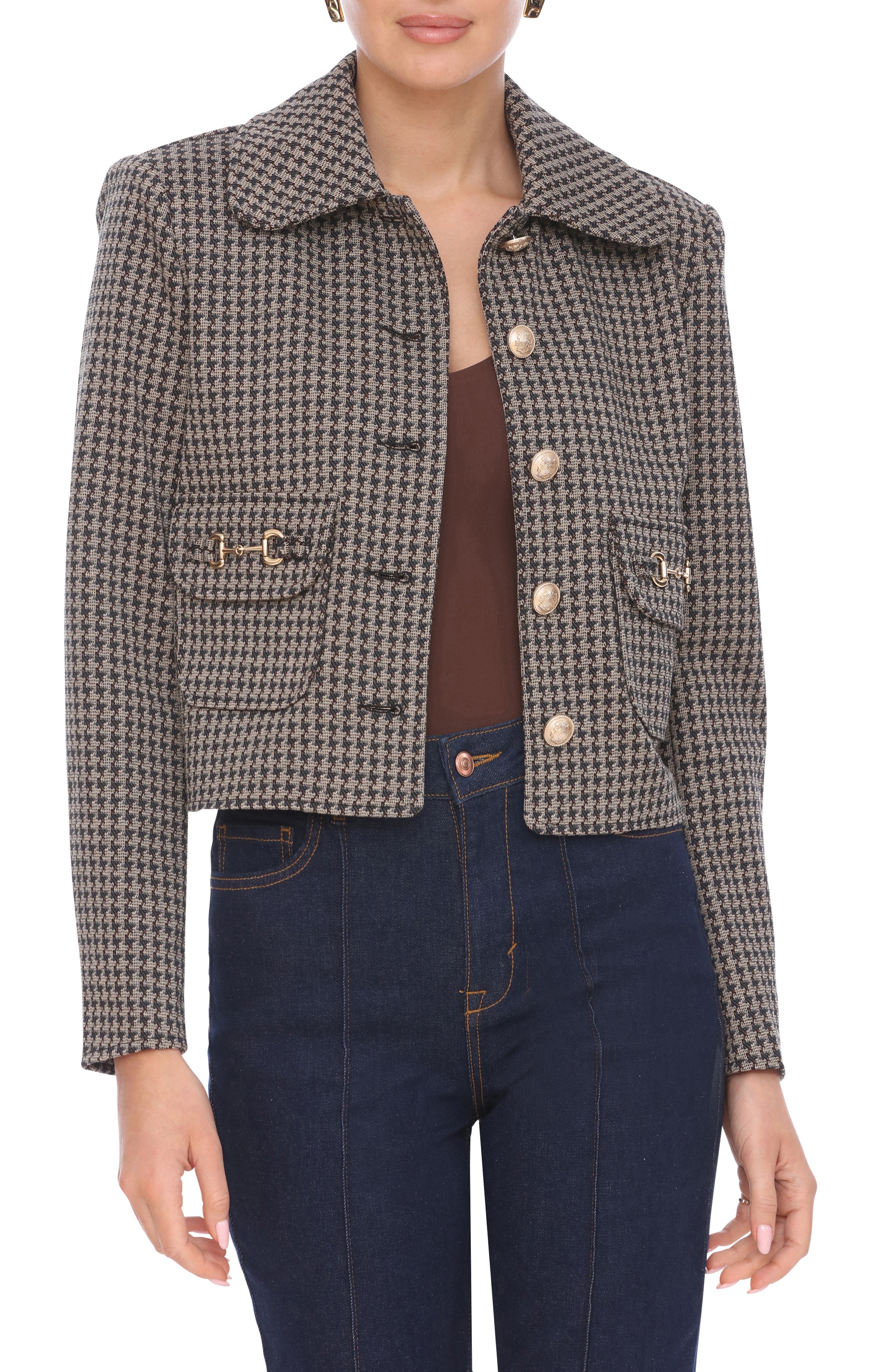 Plaid Cropped Jacket