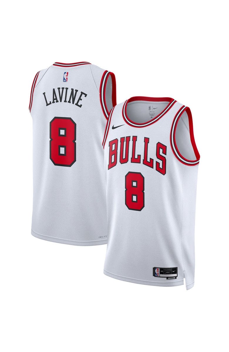 Nike Unisex Nike Zach LaVine White Chicago Bulls Swingman Jersey - Association Edition, Alternate, color,
