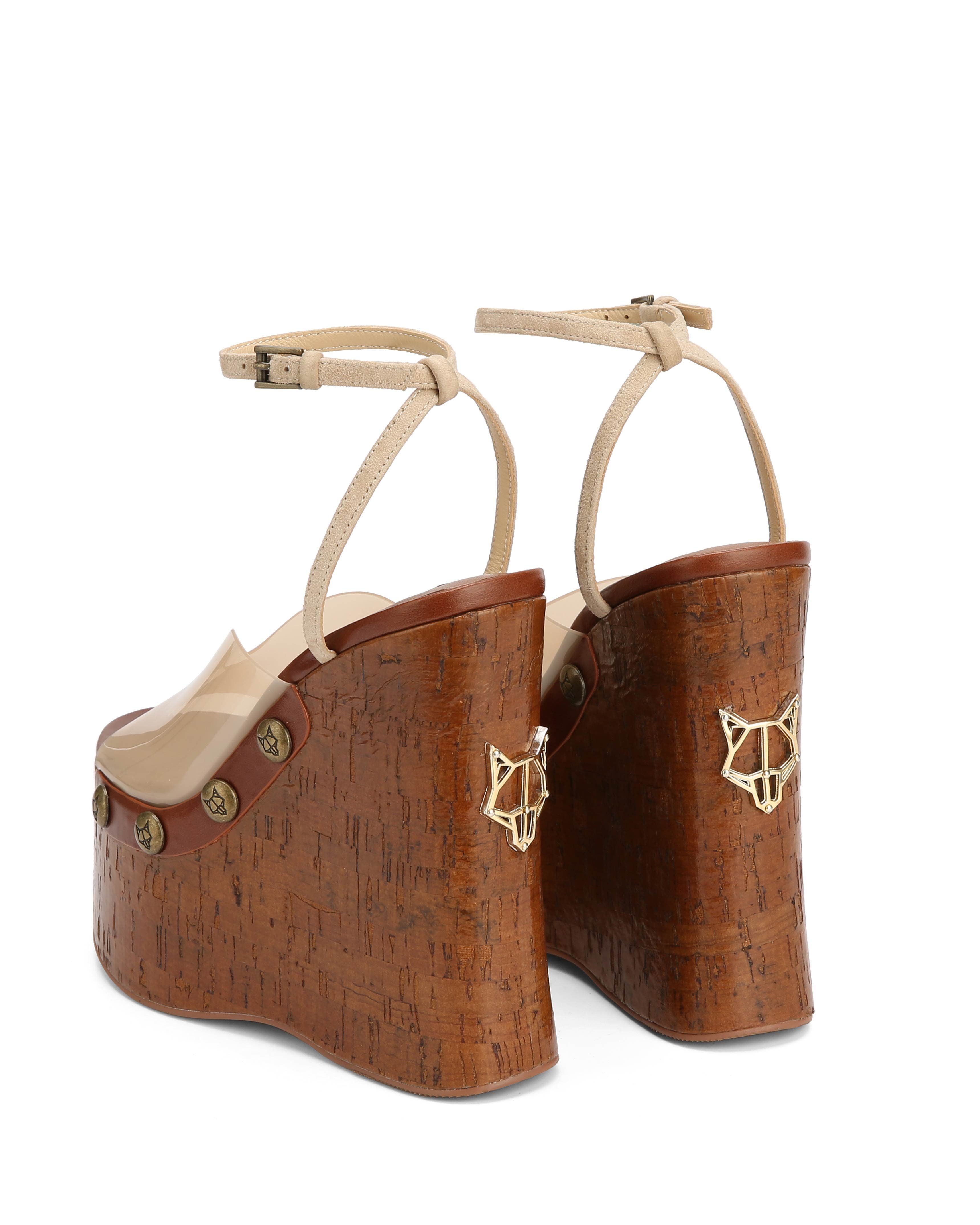 Naked Wolfe Tiger Lilly Heel, Alternate, color, Beige