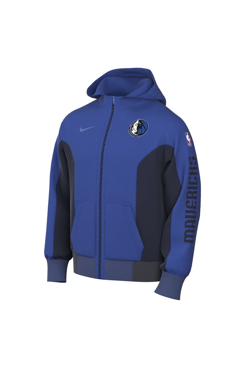 Men's Nike Blue Dallas Mavericks 2023/24 Authentic Showtime Full-Zip Hoodie, Alternate, color, Blue