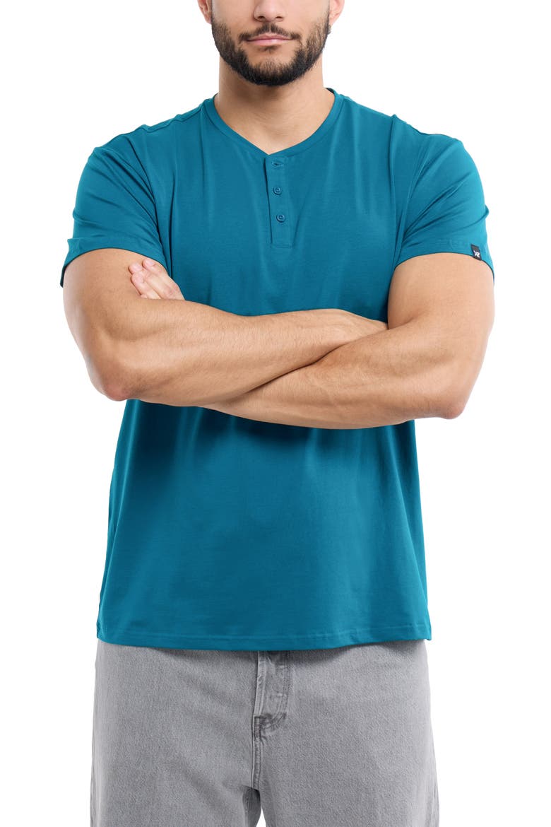 Short Sleeve Henley, Alternate, color, TEAL