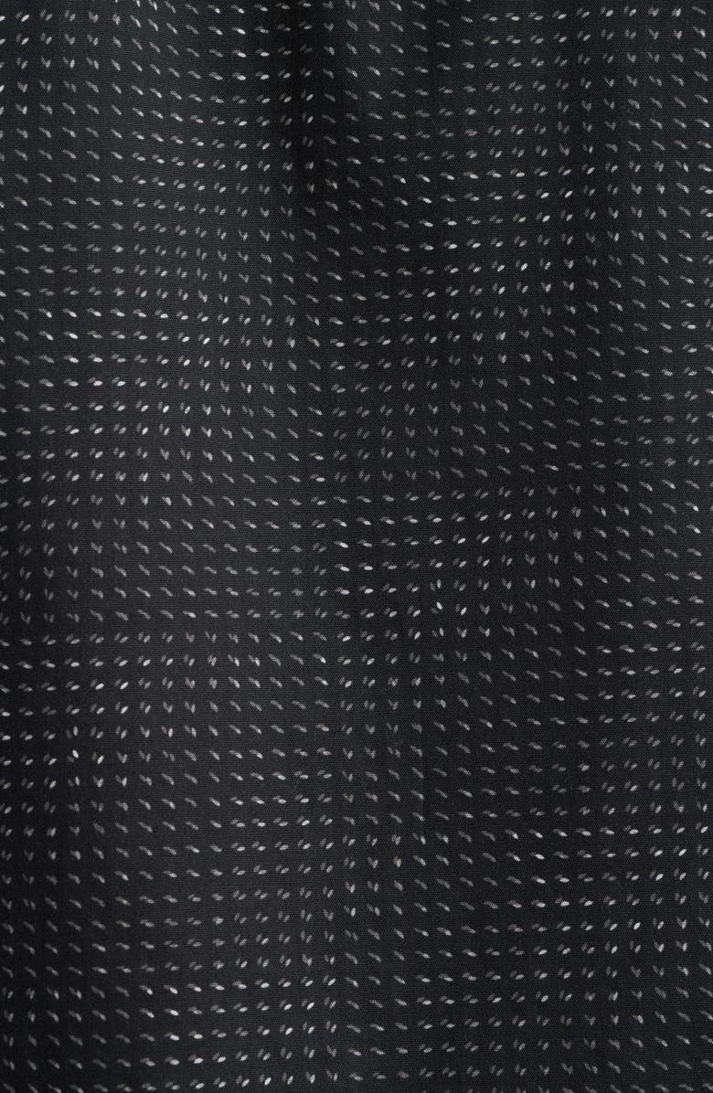 Emporio Armani Micro Dash Button-Up Shirt, Alternate, color, Solid Black