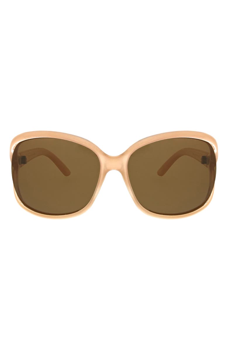 Oscar de la Renta 62mm Vented Polarized Sunglasses, Main, color, Blush