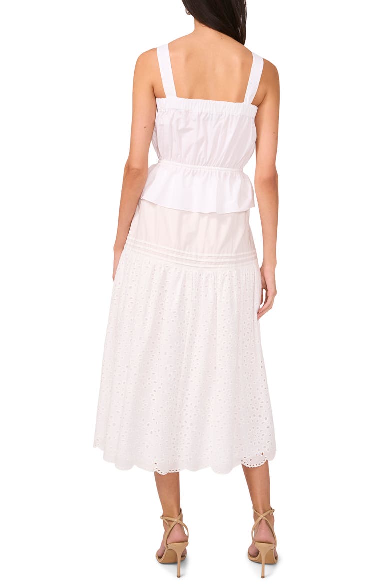 Eyelet Embroidery A-Line Cotton Skirt, Alternate, color, ULTRA WHITE