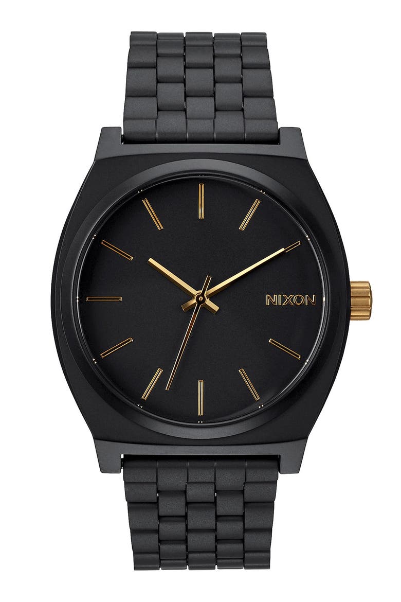 The Time Teller Bracelet Watch, 37mm, Main, color, Matte Black / Gold