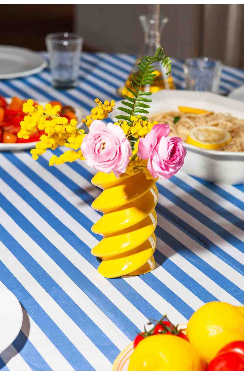 doiy The Dolce Vita Collection Fusilli Ceramic Vase, Alternate, color, Yellow