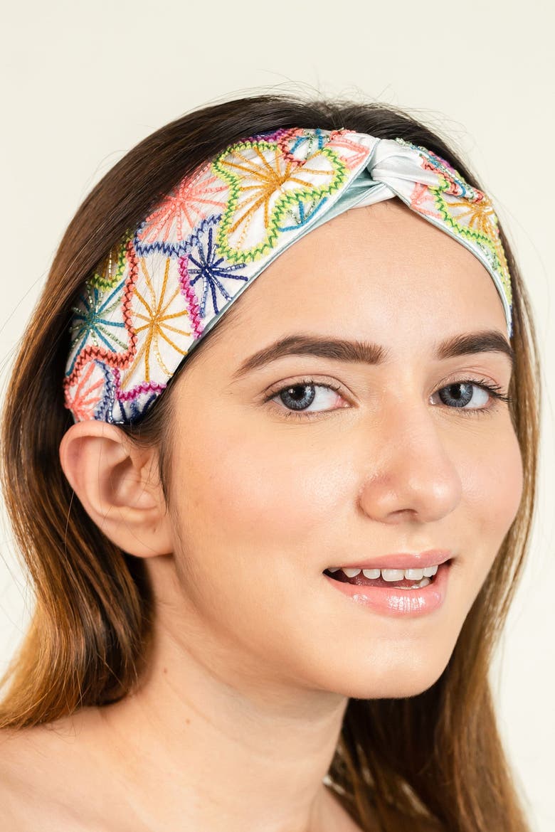 Multi-color Knotted Hairband, Alternate, color, Blue