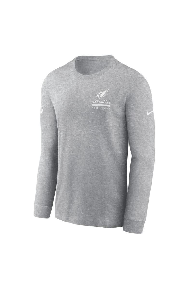 Nike Men's Nike Gray Arizona Cardinals Sideline Performance Long Sleeve T-Shirt, Alternate, color, Gray