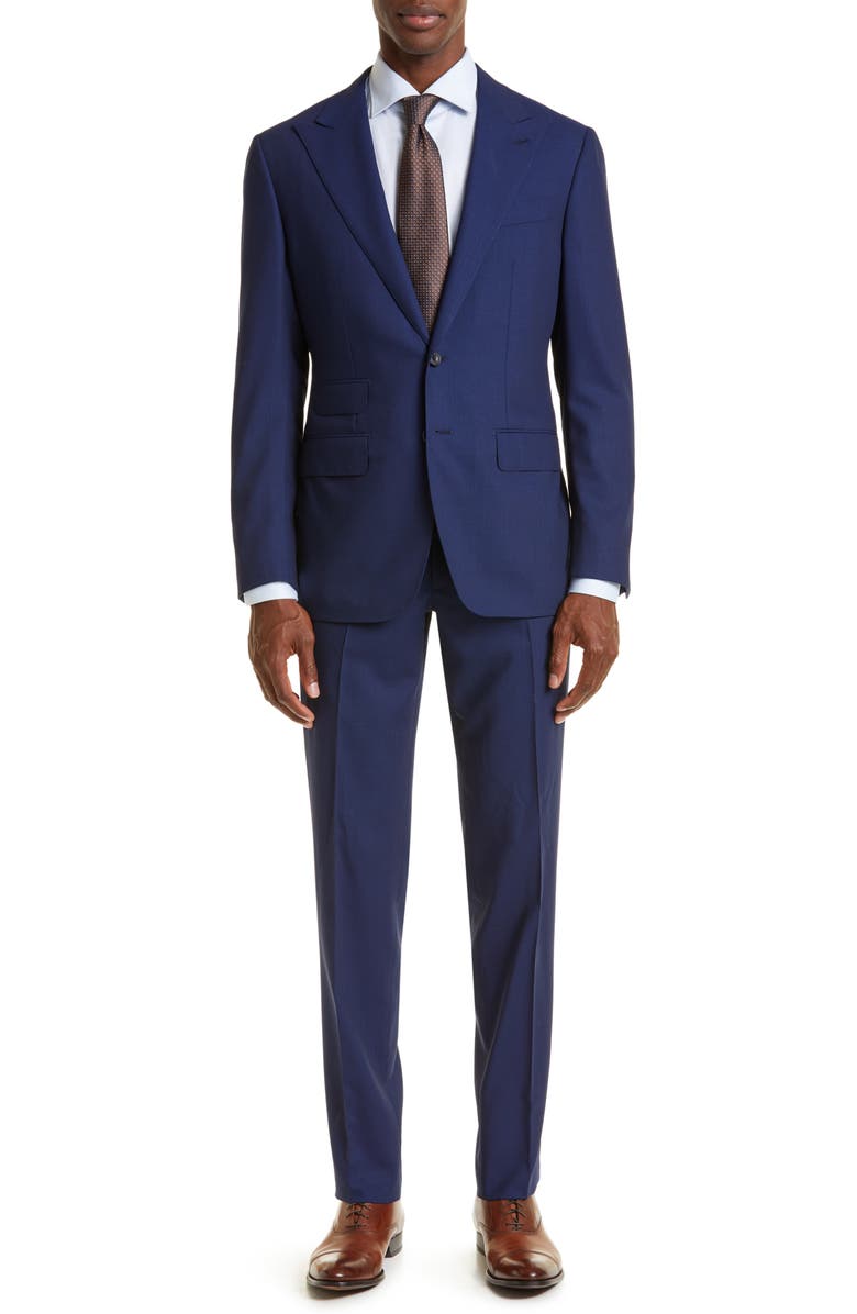 Thom Sweeney Weighhouse Slim Fit Wool Suit, Alternate, color, 