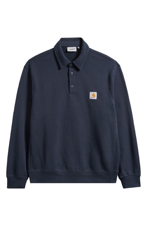 Carhartt Work In Progress French Terry Polo Sweatshirt In Black