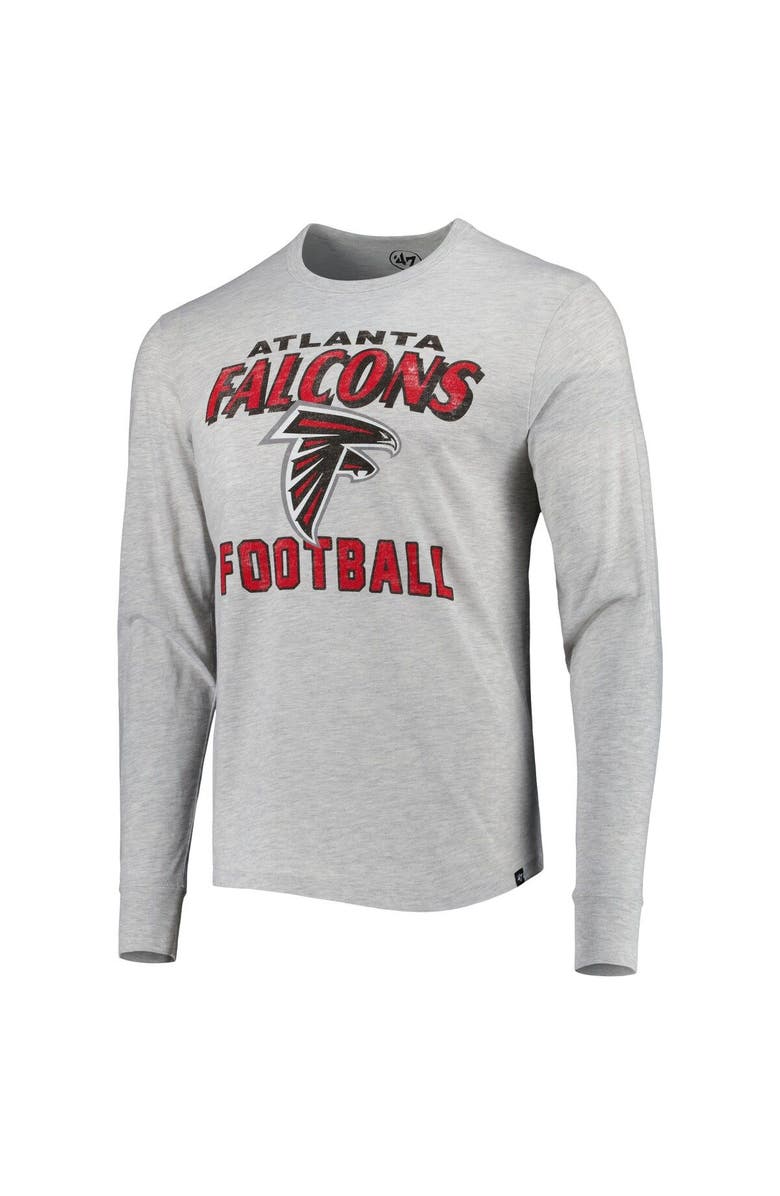 '47 Men's '47 Heathered Gray Atlanta Falcons Dozer Franklin Long Sleeve T-Shirt, Alternate, color, Gray
