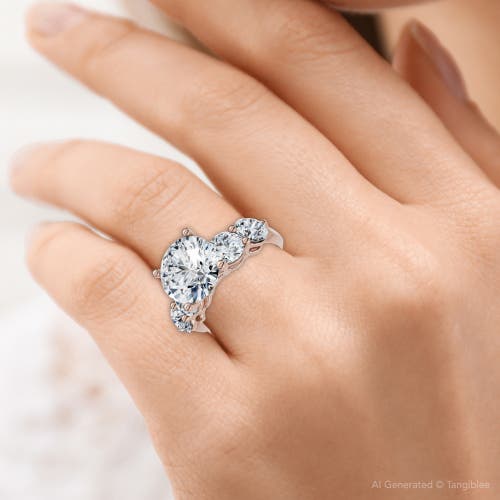Bliss Diamond Certified 3 1/2ct Diamond Engagement Ring 14k Gold Or Platinum Lab Grown
