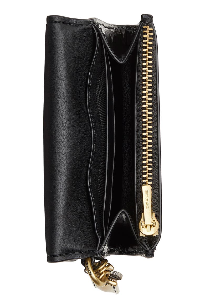 Essential Leather Flap Card Holder, Alternate, color, BLACK