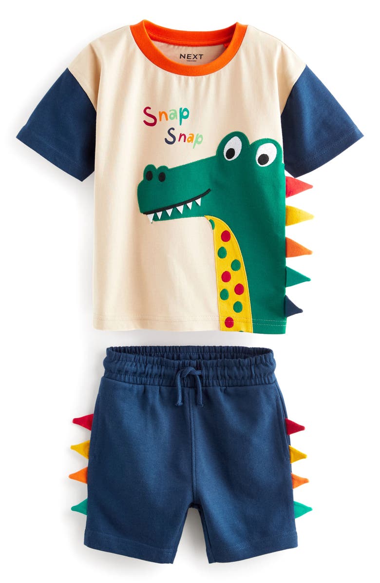 NEXT Kids' Crocodile T-Shirt & Shorts Set, Main, color, 