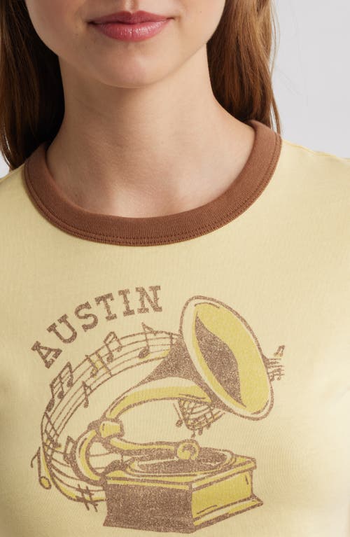 Rag & Bone Austin Ringer Graphic T-shirt In Yellow