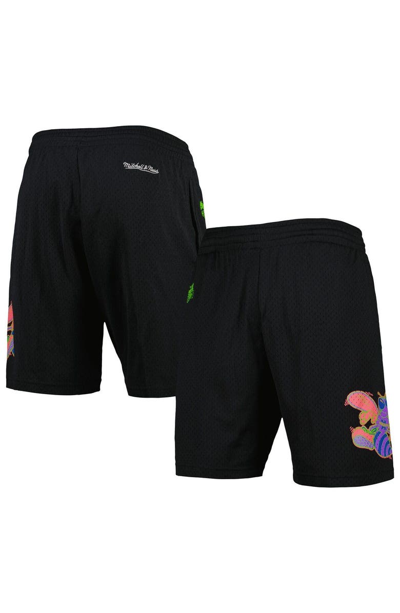 Mitchell & Ness Men's Mitchell & Ness Black Charlotte Hornets Hardwood Classics Color Bomb Energy Shorts, Main, color, Black