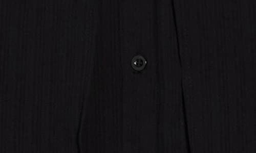 Patrizia Luca Mandarin Collar Button-up Shirt In Black