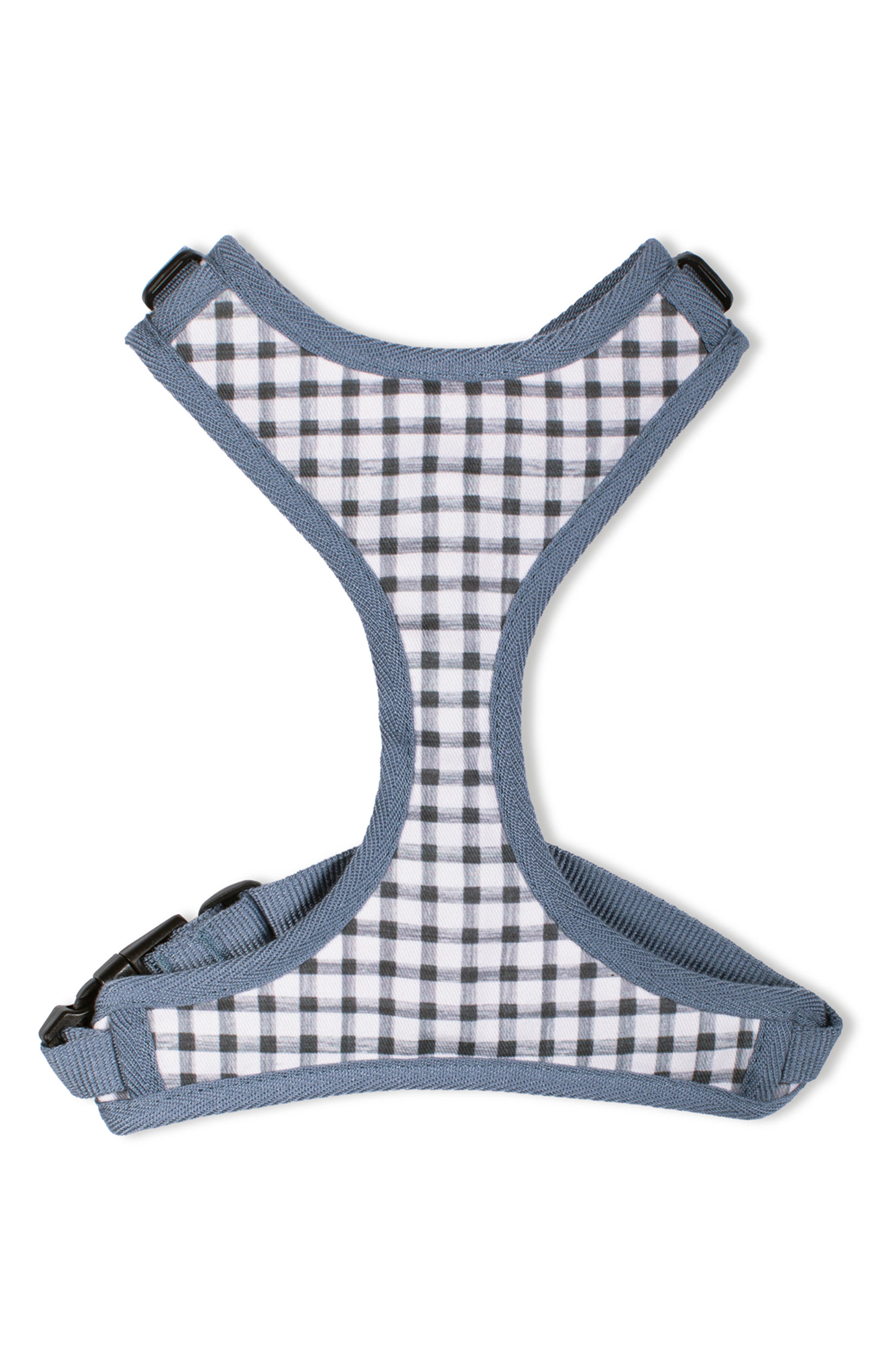 Fringe Studio Painted Gingham Small Dog Harness in Black 