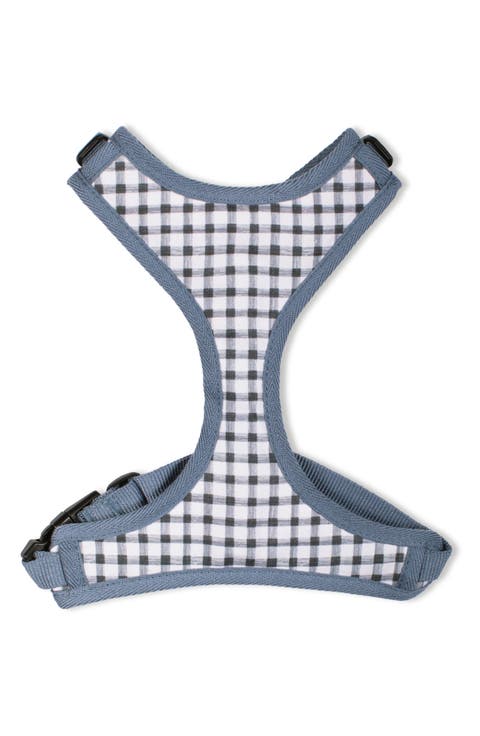Painted Gingham Small Dog Harness