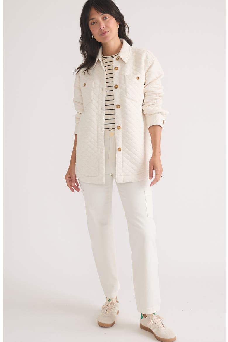 Corbet Quilted Shirt Jacket, Alternate, color, OATMEAL