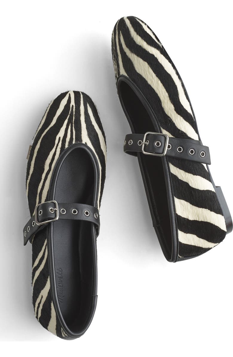 Madewell Remy Mary Jane Flat, Alternate, color, True Black Multi Calf Hair