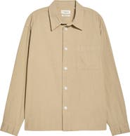 FRAME Textured Long Sleeve Cotton Button-Up Shirt