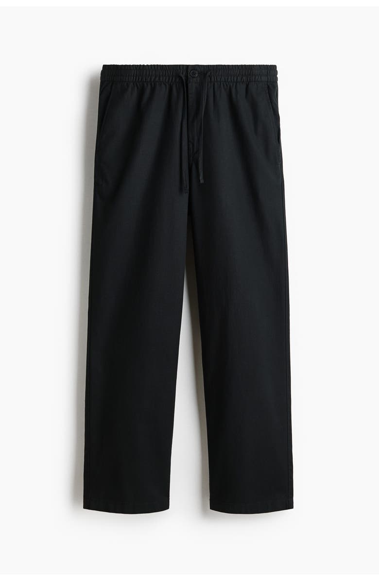 H&M Relaxed Fit Trousers, Alternate, color, Black