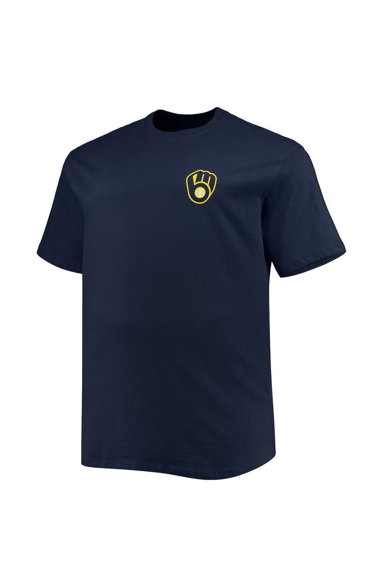 PROFILE Men's Navy Milwaukee Brewers Big & Tall Father's Day #1 Dad T-Shirt, Alternate, color, Navy