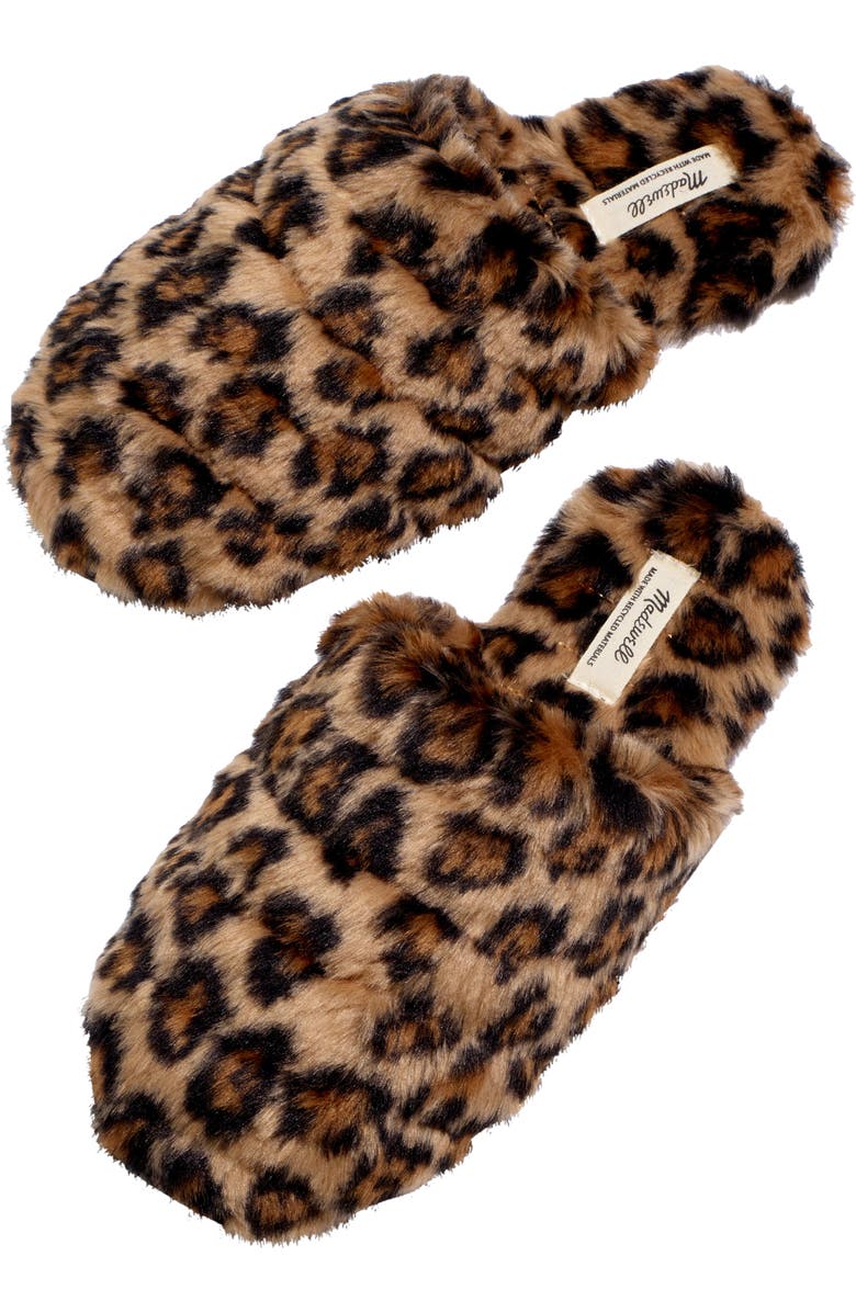 Madewell Recycled Faux Fur Quilted Scuff Slippers, Main, color,
