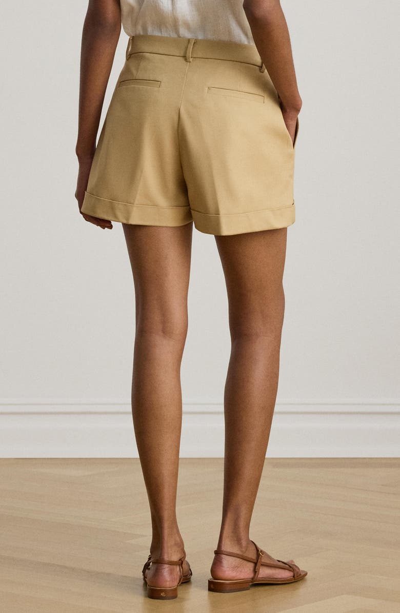Lauren Ralph Lauren Yernalie Stretch Cotton Shorts, Alternate, color, Birch Beige