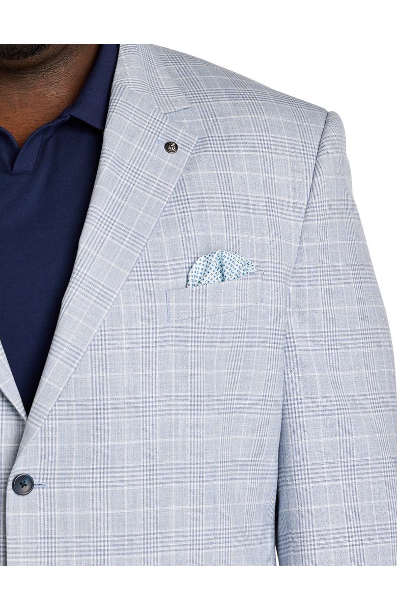 Oak Hill by DXL Big & Tall  Tonal Glen Plaid Sport Coat, Alternate, color, Dusty Navy
