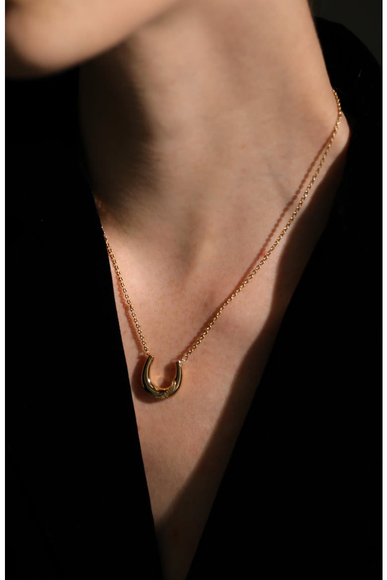 Leaf Necklace, Alternate, color, Gold