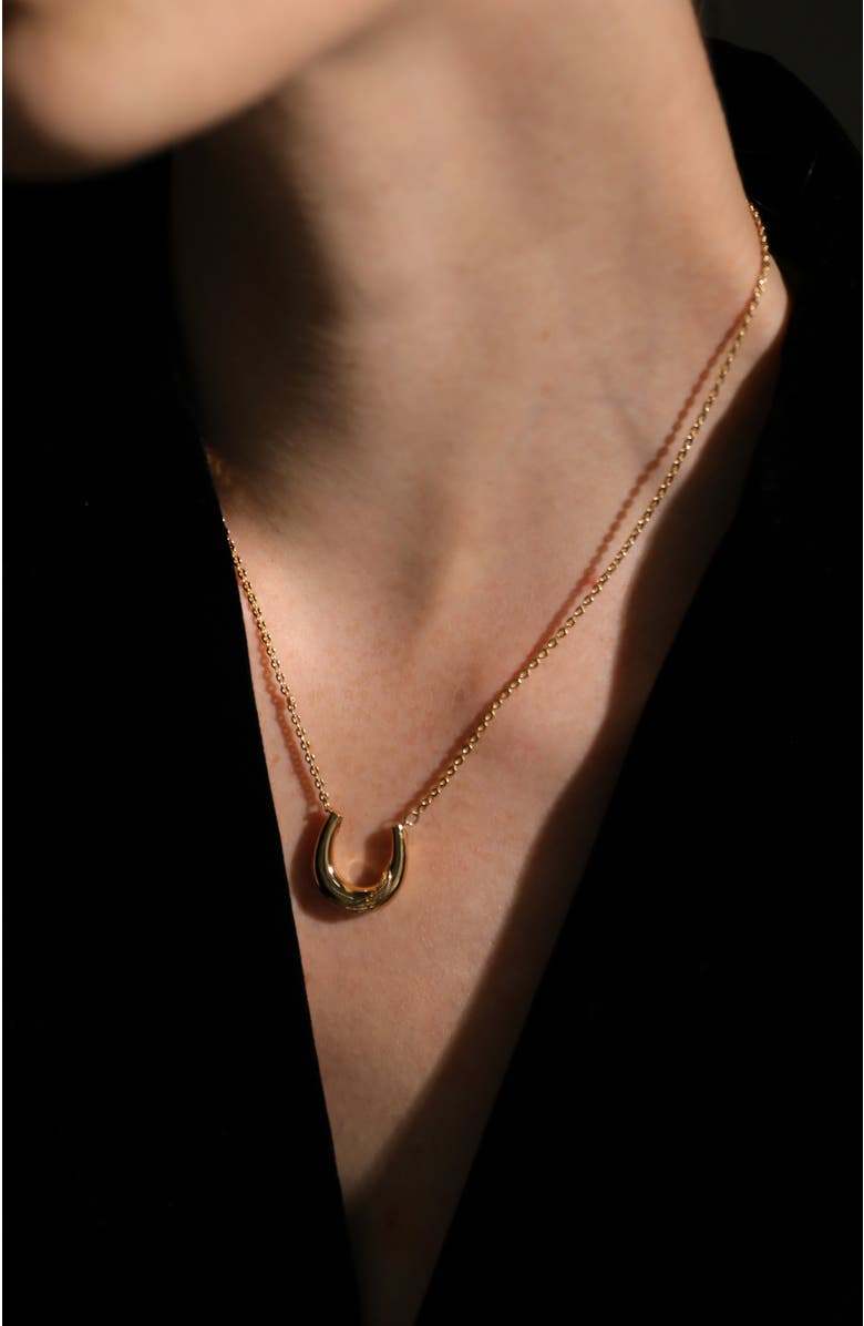 RETRO CHIC Leaf Necklace, Alternate, color, Gold