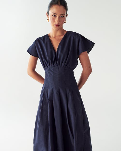 Willa June Midi Dress In Blue